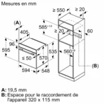 FOUR BOSCH ELECTRIQUE MULTIFONCTION ECOCLEAN 60 CM HBA357YS0