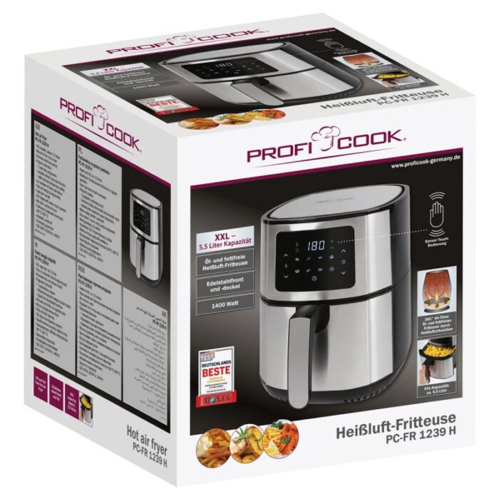 Friteuse Proficook  À Air Chaud 5,5L Avec Écran Tactile FR1239H