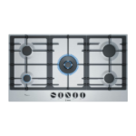 PLAQUE BOSCH  90CM 5F FONTE INOX  PCR9A5B90
