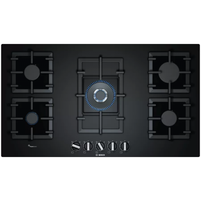 PLAQUE DE CUISSON BOSCH 5F 90CM VERR A GAZ NOIR PPQ9A6B90 - Image 1