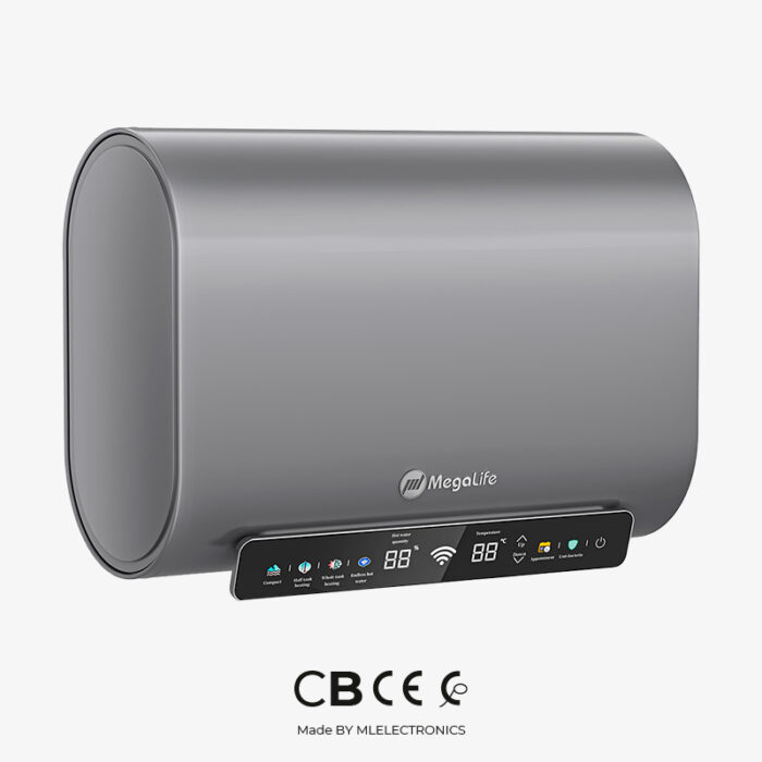 MIGALIFE Chauffe-eau Electrique Horizontal Deco Slim Silver 60L ML-FHES1-60L