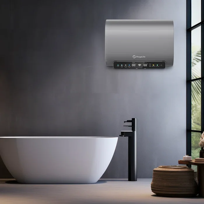 MIGALIFE Chauffe-eau Electrique Horizontal Deco Slim Silver 60L ML-FHES1-60L