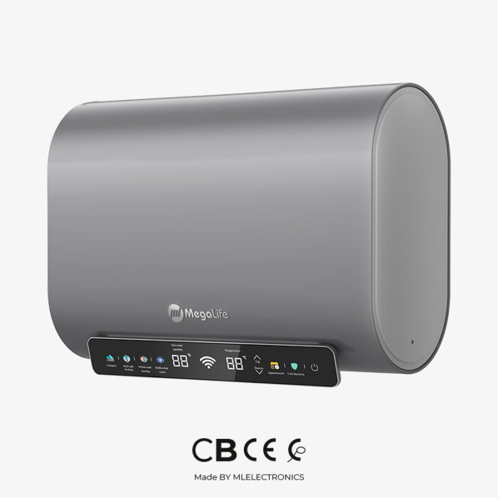 MIGALIFE Chauffe-eau Electrique Horizontal Deco Slim Silver 60L ML-FHES1-60L