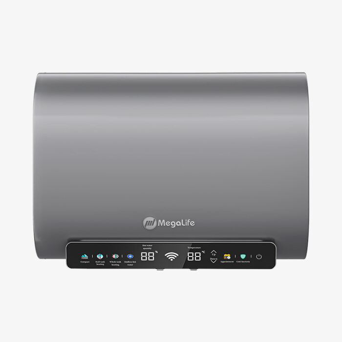 MIGALIFE Chauffe-eau Electrique Horizontal Deco Slim Silver 60L ML-FHES1-60L - Image 1