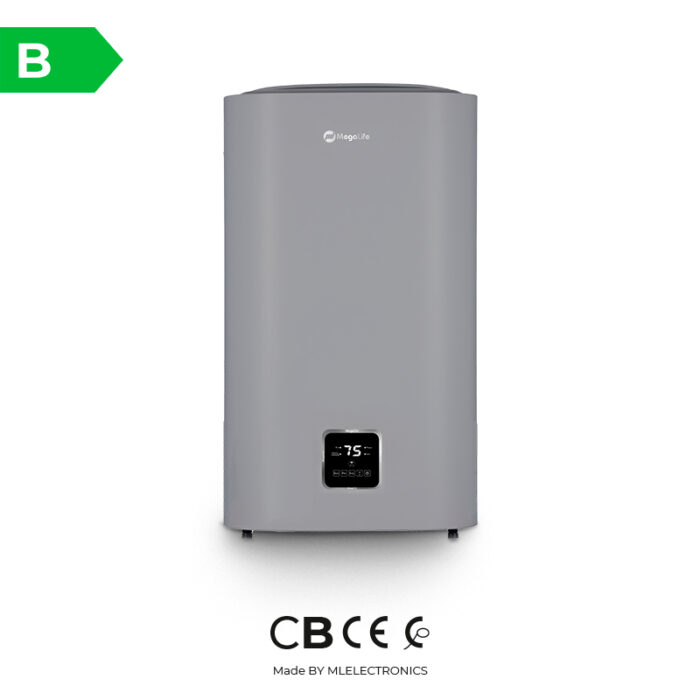 MEGALIFE Chauffe-eau Electrique Slim Silver 100L ML-FVDS1-100L
