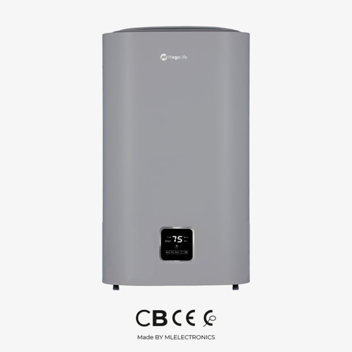 MEGALIFE Chauffe-eau Electrique Slim Silver 100L ML-FVDS1-100L - Image 1