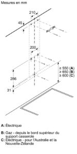 Hotte murale 90 cm Acier inoxydable DWB94BC52 Bosch