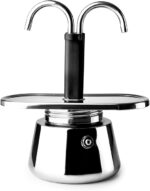 IBILI - Cafetière mini express, 2 tasses, 2 x 45 ml, acier inoxydable, convient pour induction