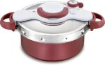 Tefal Clipso Minut Duo Autocuiseur 5L en aluminium avec 5 systèmes de sécurité et fermeture facile à une seule main  P47051