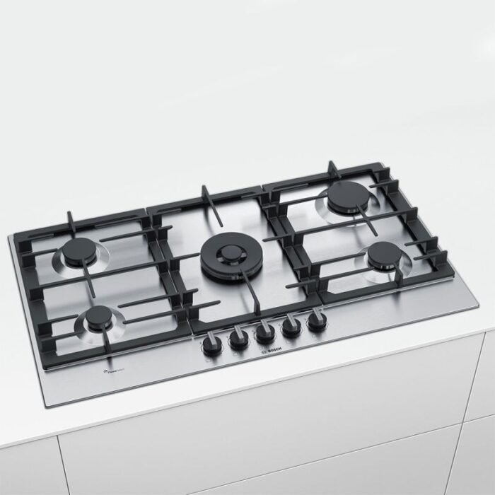 PLAQUE BOSCH 90CM 5F FONTRE INOX PCR9A5B90