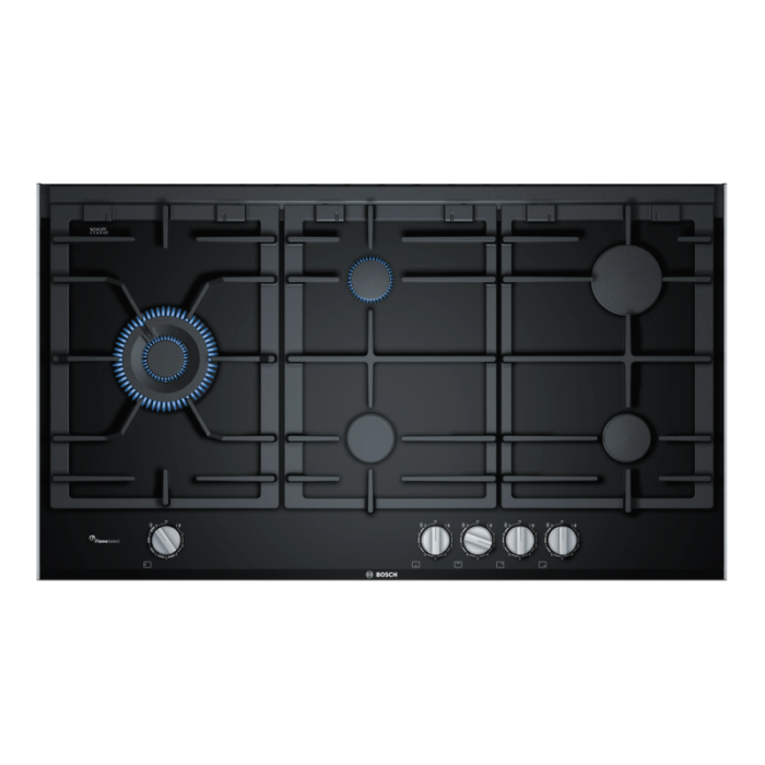 PLAQUE BOSCH 90CM 5F VERRE NOIR FLAMESELECT PRS9A6B70 - Image 1