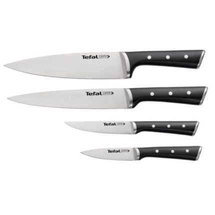Tefal Ice Force Set de 4 couteaux de cuisine, Lame acier inoxydable allemand, K2324S74