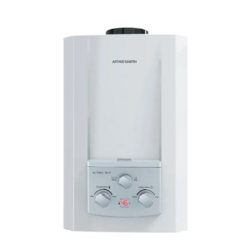 MYG06113WL Chauffe-eau à gaz Arthur Martin 6 L allumage automatique MYG06113WL à Tanger – Image 1