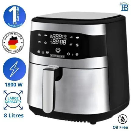 Friteuse sans huile Heinrich's Air Fryer 8 L 1800 W tactile PTHFR8205 à Tanger