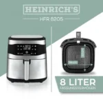 Friteuse sans huile Heinrich's Air Fryer 8 L 1800 W tactile PTHFR8205 à Tanger – Image 3